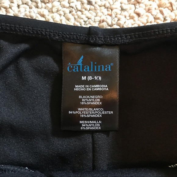 Catalina Black White One Piece Swimsuit, EUC, 8/10 - Picture 5 of 15